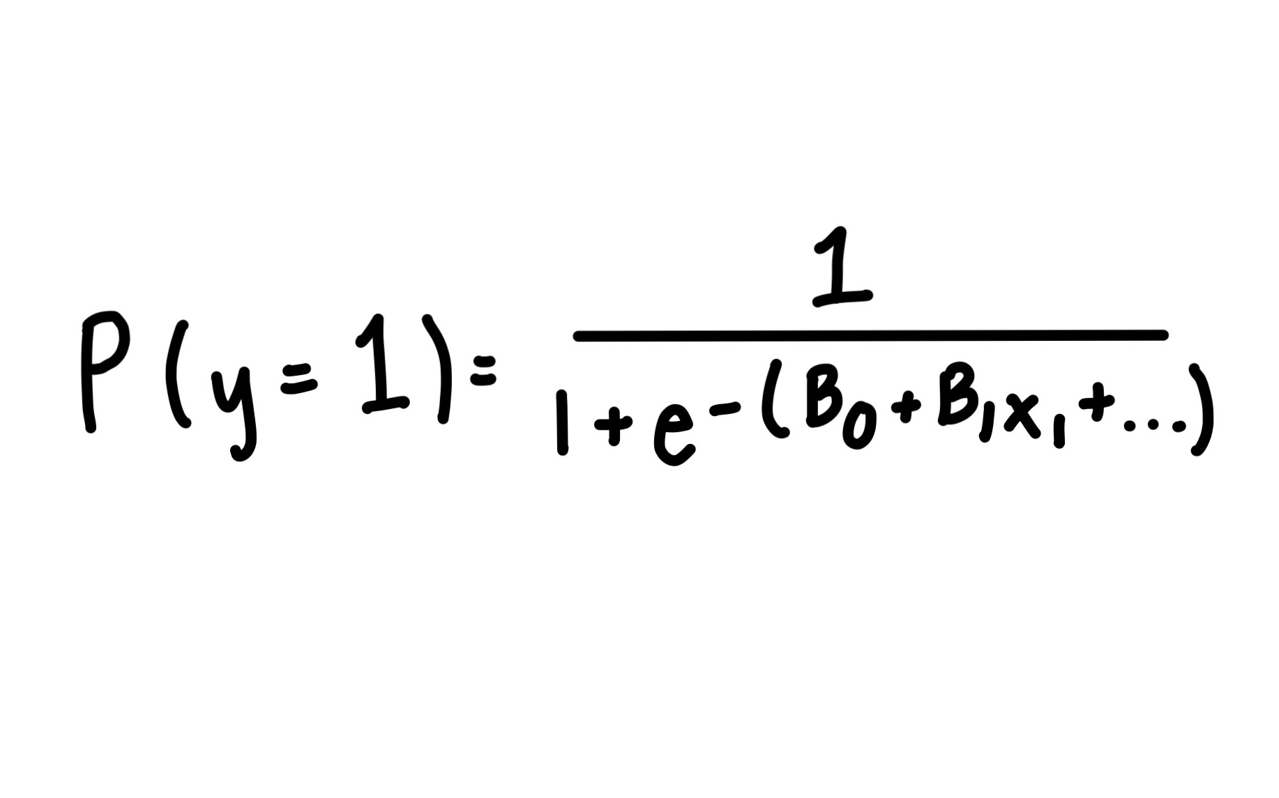 Sigmoid curve showing probability vs. linear predictor